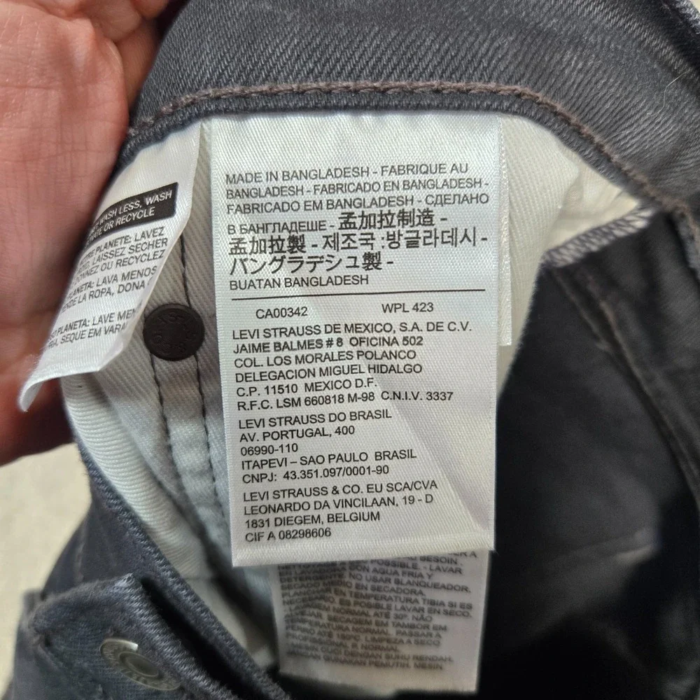 Levis 513 jeans Mens 36x30 Slim Straight Grey gray stretch Denim